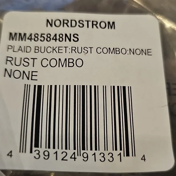 New Melrose & Market Plaid Eyelash Bucket Hat Rust Combo One Size - Picture 13 of 13